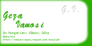 geza vamosi business card