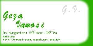 geza vamosi business card